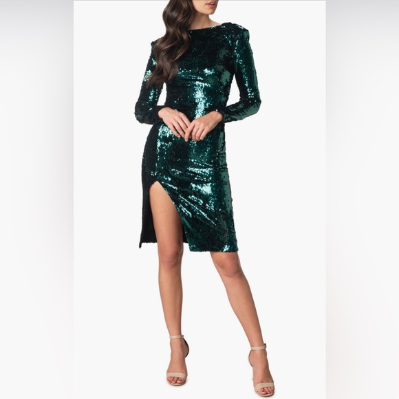 dress the population python sequin dress Python Sequin Emery Sheath